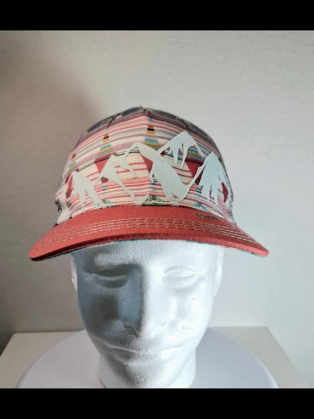 Pistil Multi-Stripe Mt. Mckinley Print Hat with Coral Brim